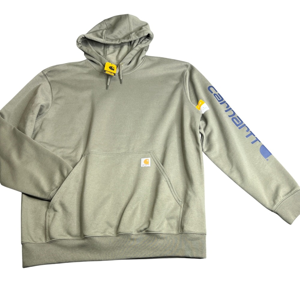 Carhartt Mens Loose Fit Midweight Logo Graphic Hoodie K288-DOV Olive L NWT